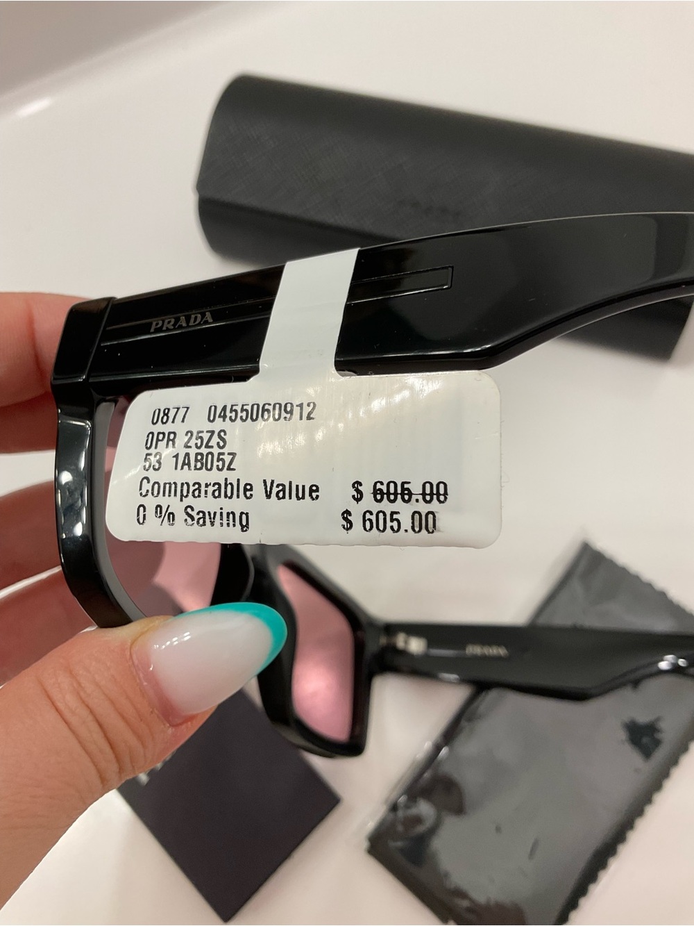 NWT Prada 53mm Rectangular Polarized Sunglasses - Picture 6 of 10